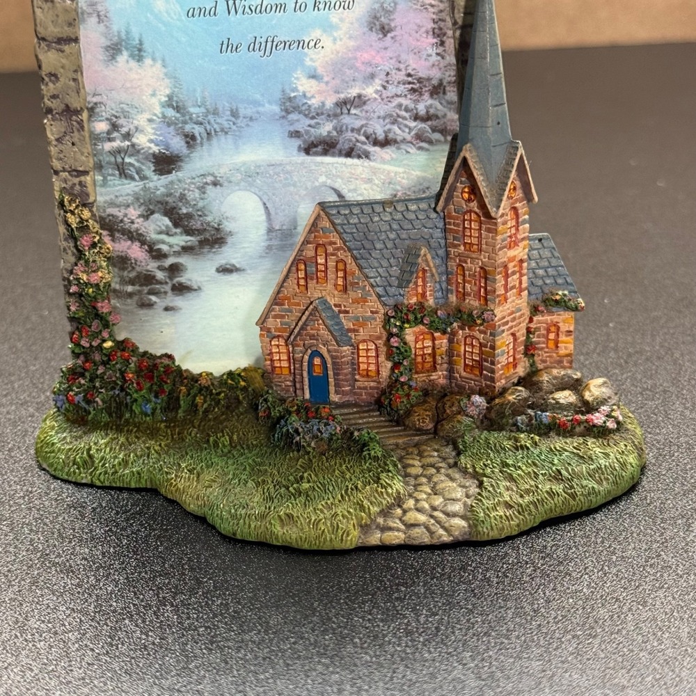 Thomas Kinkade Windows of Prayer Collection The Mountain Chapel Table Decor 2003 - Picture 5 of 8